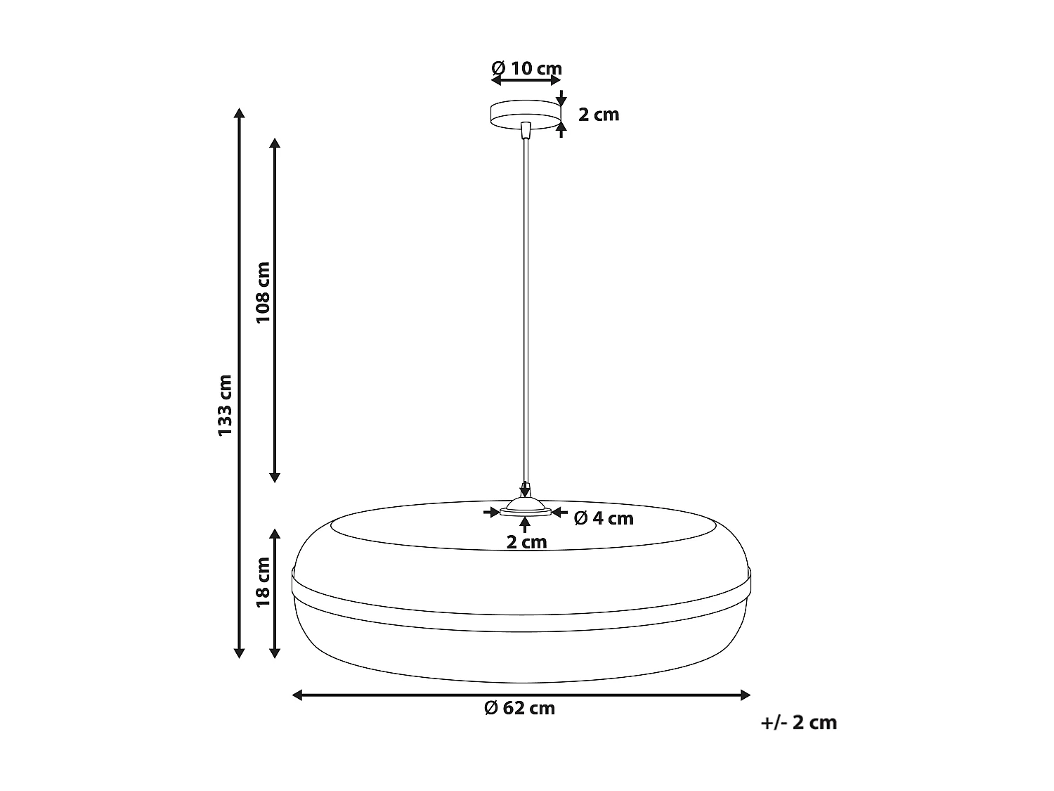 Lampe suspension LAJAS Bambou Naturel