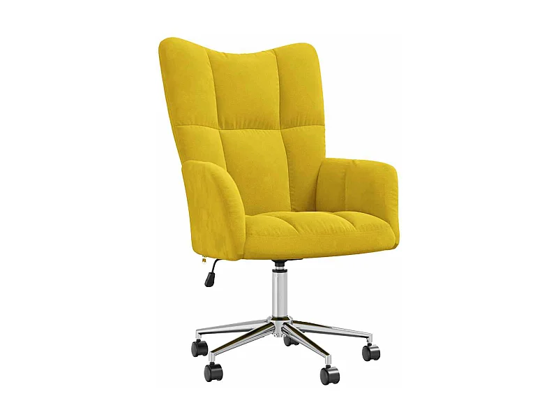 Fauteuil lounge chaise de jaune 61.5 x 69 x 102 cm DEC026715