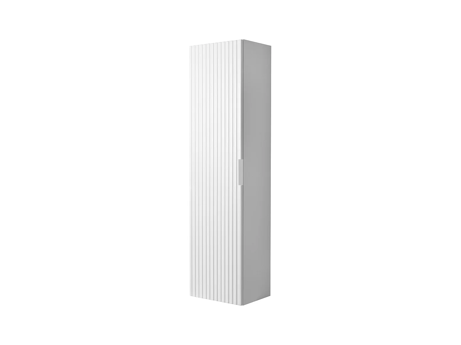 Colonne de salle de bain, Blanc, 35 x 136 x 27 cm, poignée argentée