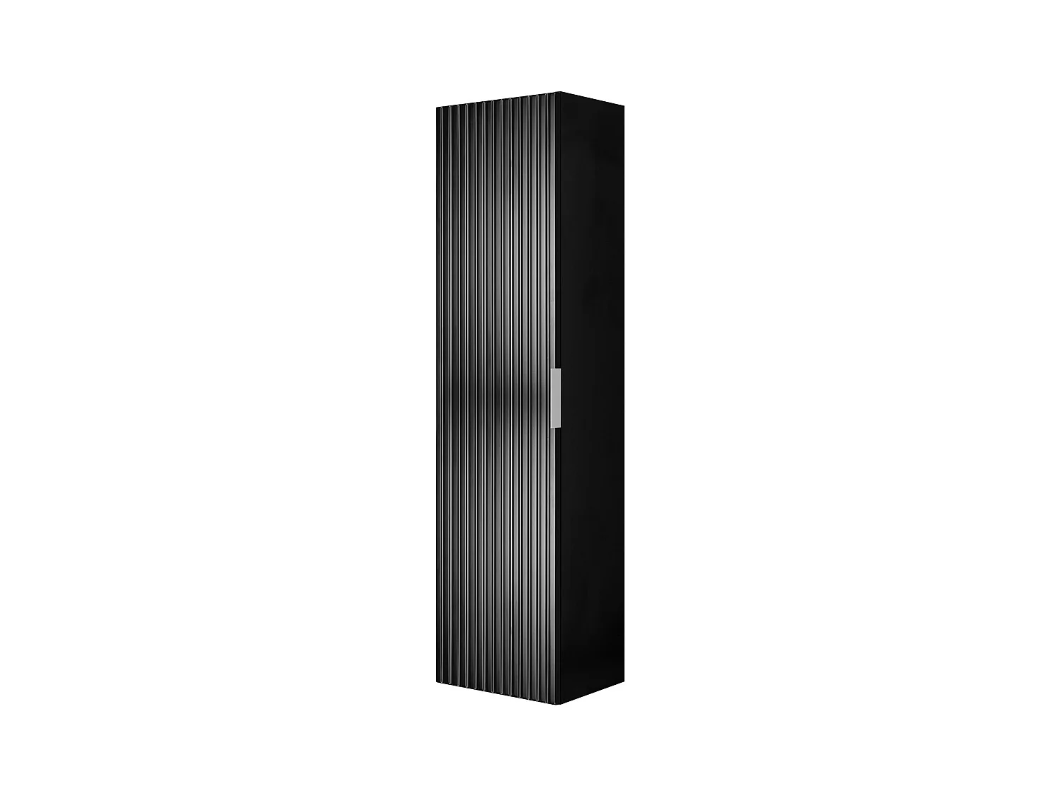Colonne de salle de bain, Noir, 35 x 136 x 27 cm, poignée argentée