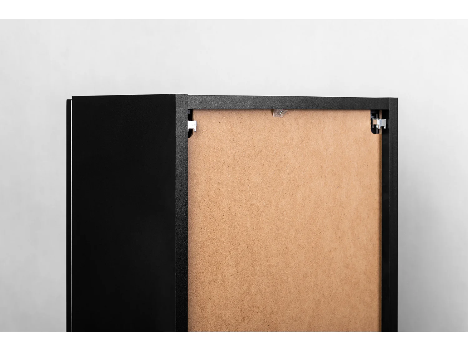 Colonne de salle de bain, Noir, 35 x 136 x 27 cm, poignée argentée