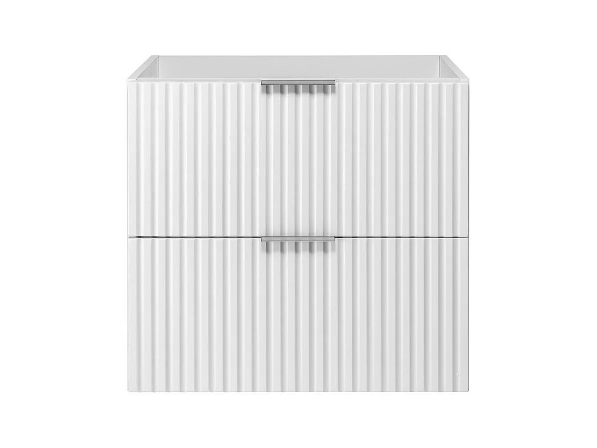 Móvel de lavatório, branco, 60 x 57 x 46 cm, puxador prateado, sem bancada