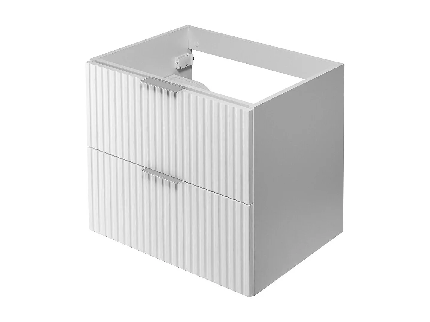 Mobile lavabo, Bianco, 60 x 57 x 46 cm, maniglia argento, senza piano