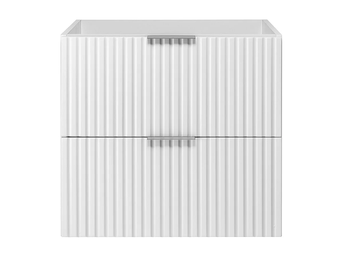 Mobile lavabo, Bianco, 60 x 57 x 46 cm, maniglia argento, senza piano