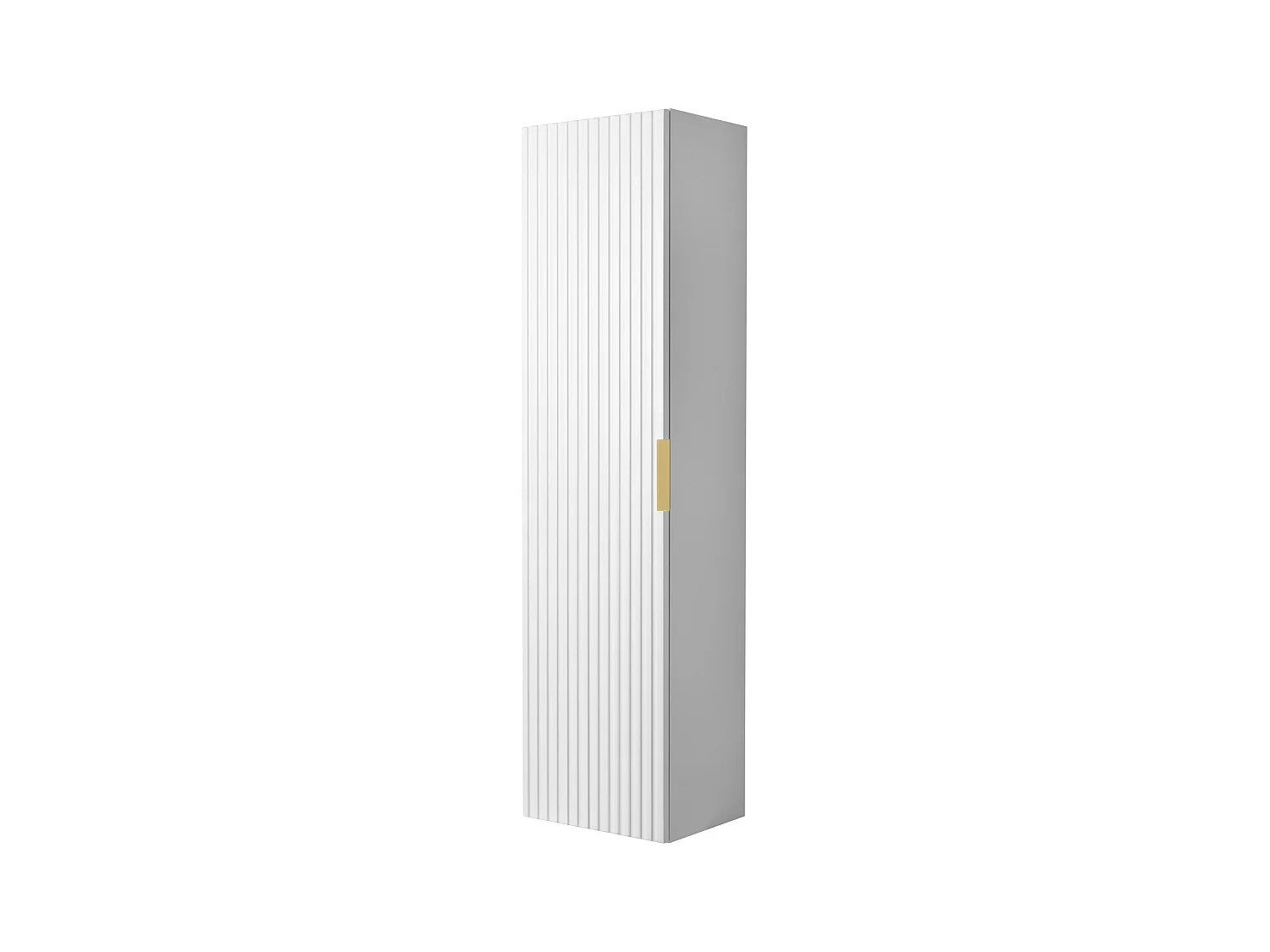 Colonne de salle de bain, Blanc, 35 x 136 x 27 cm, poignée dorée