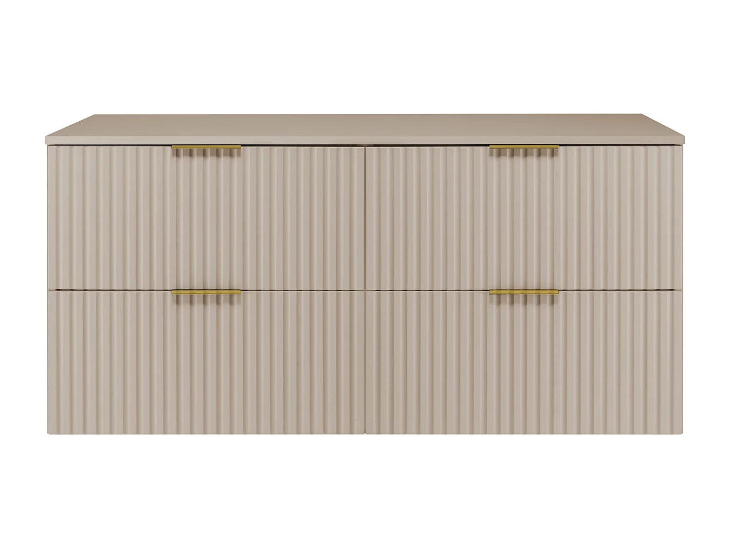 Szafka pod umywalkę, Kaszmir, 120 (2 x 60) x 57 x 46 cm, uchwyt złoty + Blat