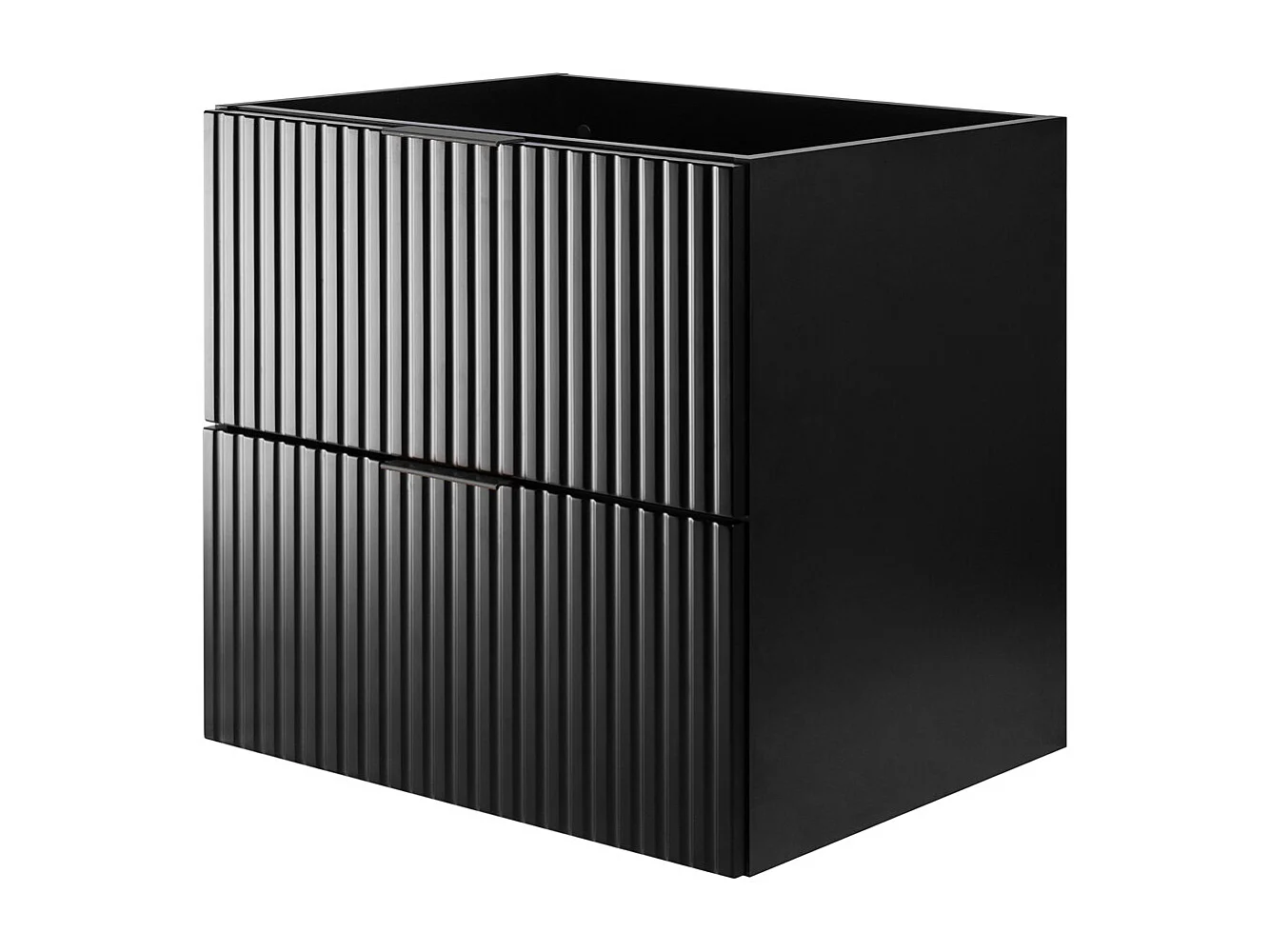 Móvel de lavatório, Preto, 60 x 57 x 46 cm, puxador preto, sem bancada