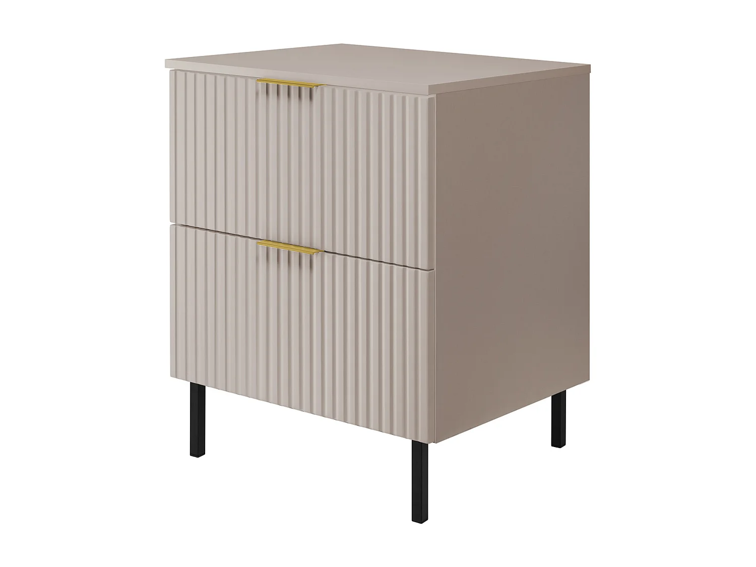 Mobile lavabo, color cashmere, 60 x 77 x 46 cm, maniglia dorata, gambe nere + piano di lavoro