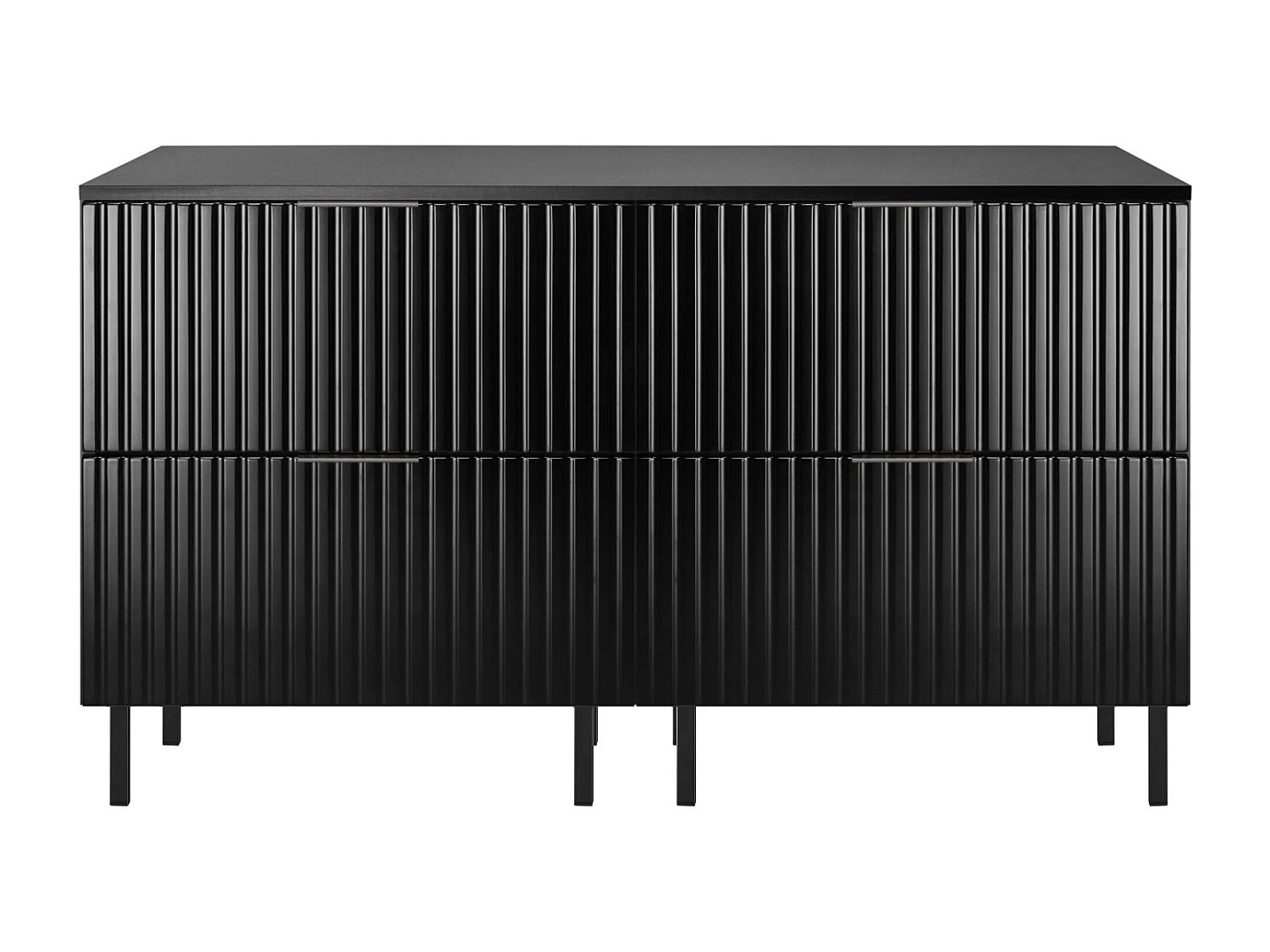 Meuble vasque, Noir, 120 (2 x 60) x 77 x 46 cm, poignée noire, pieds noirs + Plan de travail