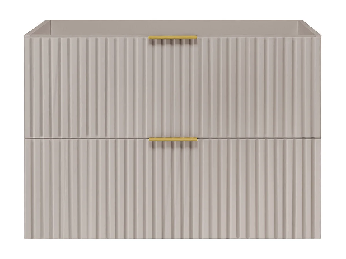 Meuble vasque, Cachemire, 80 x 57 x 46 cm, poignée dorée, sans plateau