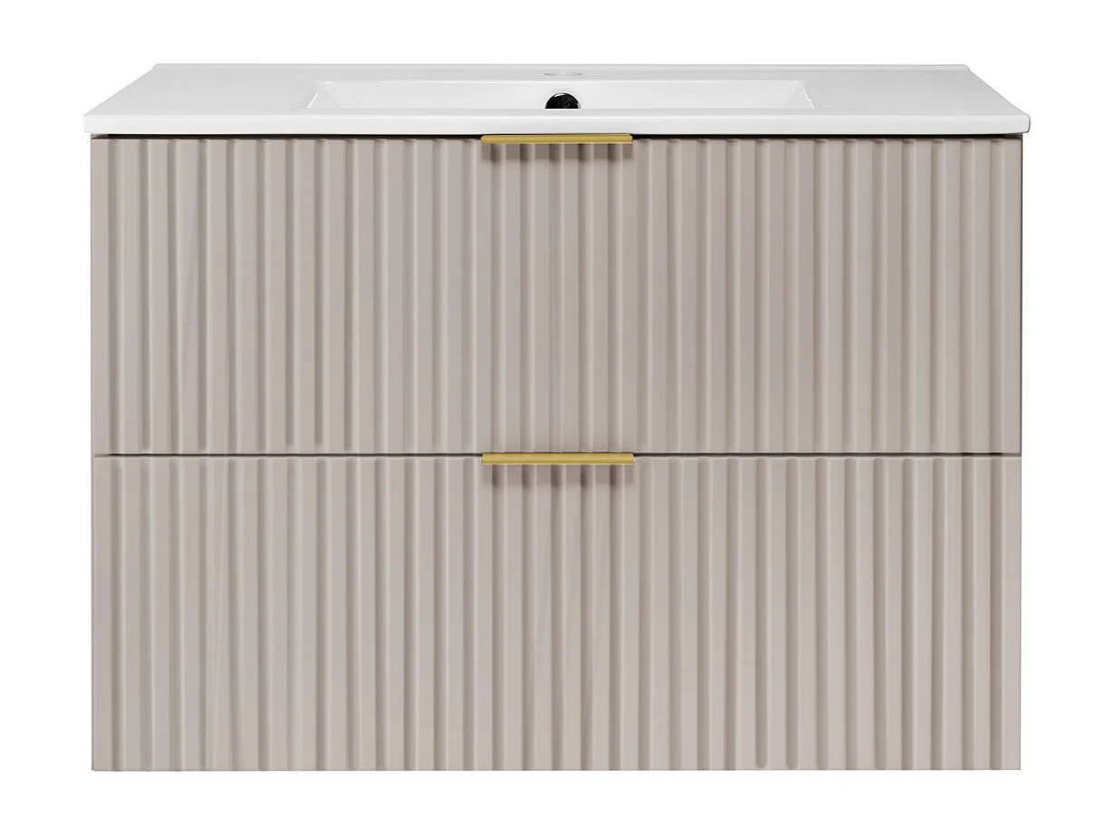 Szafka pod umywalkę, Kaszmir, 80 x 57 x 46 cm, uchwyt złoty, bez blatu