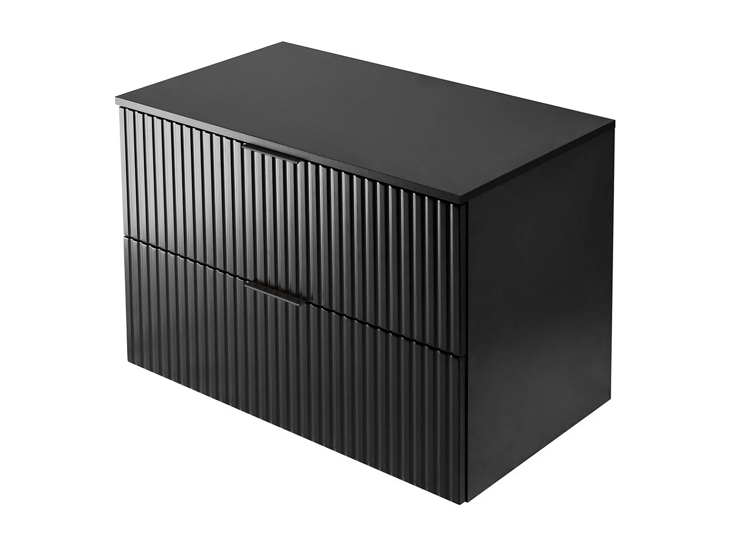 Wastafelmeubel, Zwart, 80 x 57 x 46 cm, Zwarte handgreep + Blad