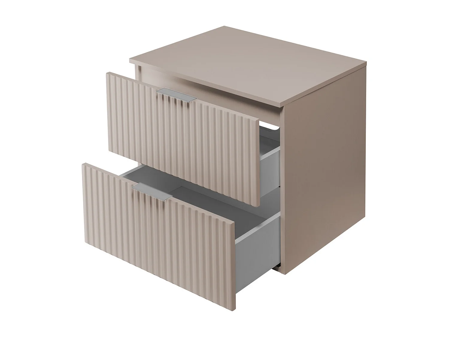 Móvel de lavatório, Caxemira, 60 x 57 x 46 cm, puxador prateado + Tampo