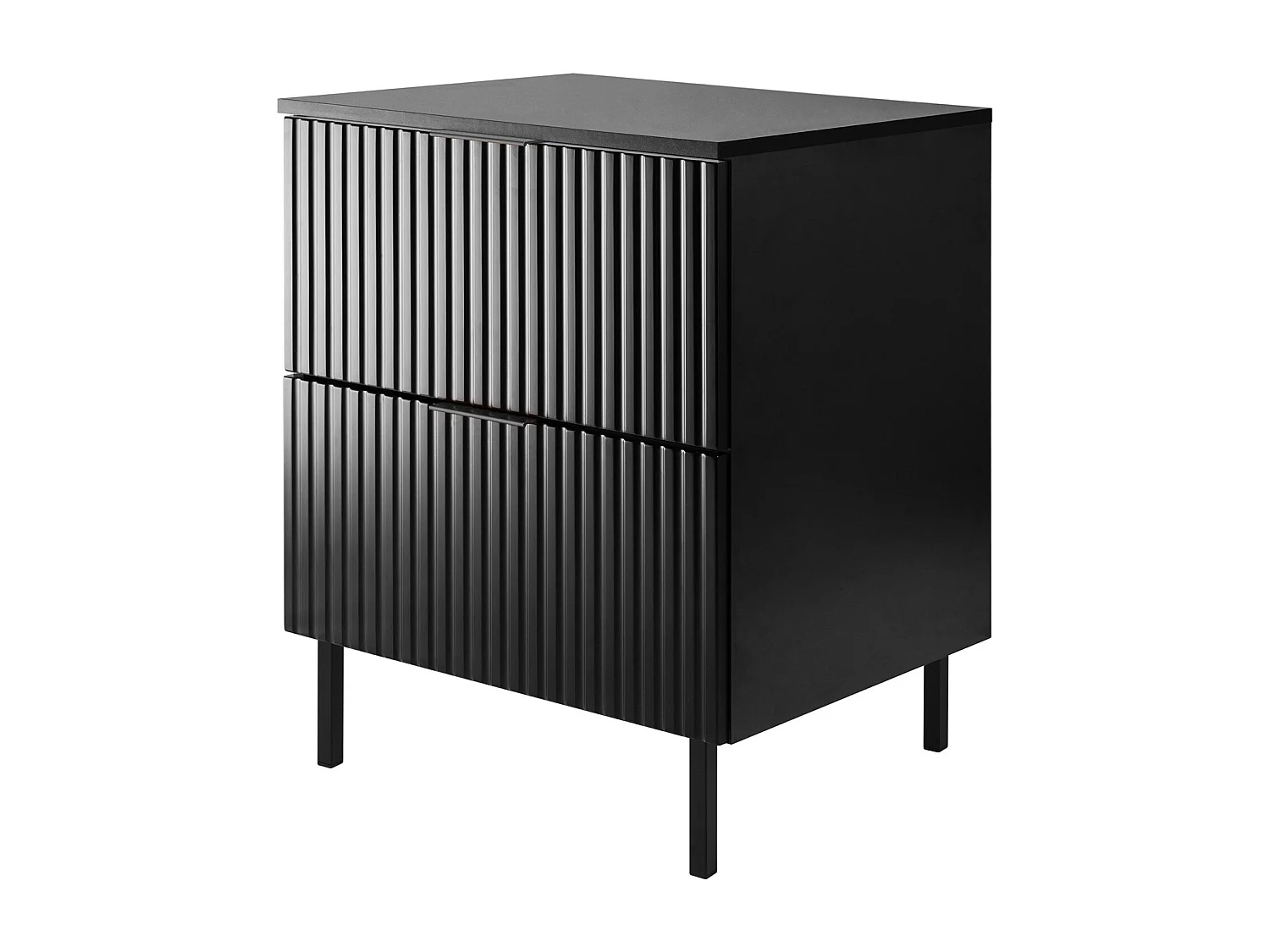 Meuble vasque, noir, 60 x 77 x 46 cm, poignée noiree, pieds noirs + plan de travail