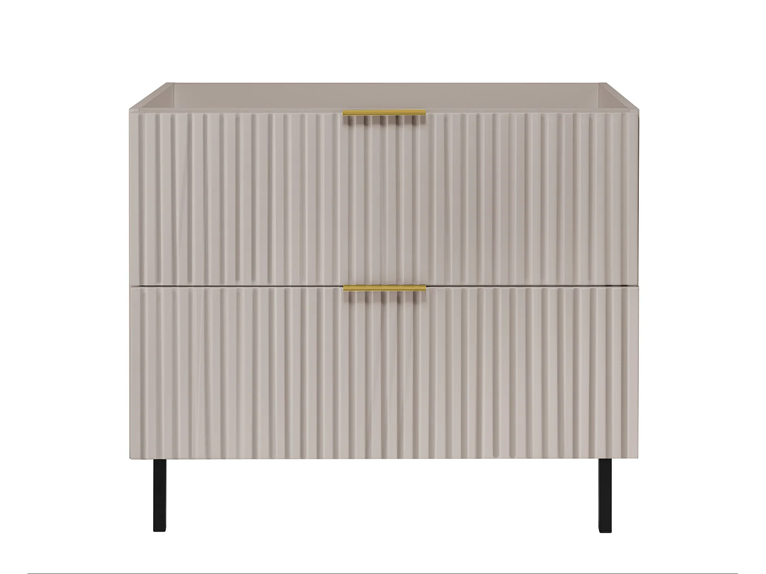 Mueble de lavabo, Cachemira, 80 x 77 x 46 cm, tirador dorado, patas Negros, sin encimera