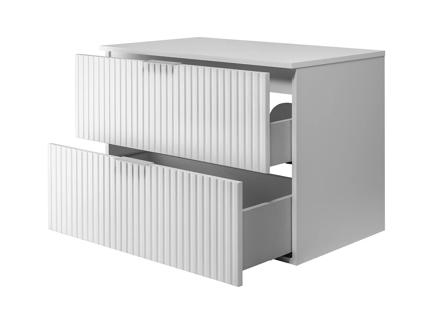 Mobile lavabo, Bianco, 80 x 57 x 46 cm, maniglia argento + Piano