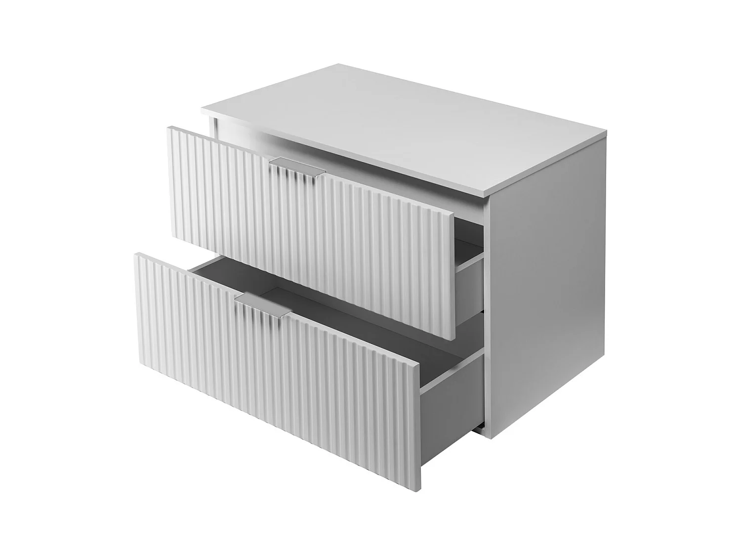 Mobile lavabo, Bianco, 80 x 57 x 46 cm, maniglia argento + Piano