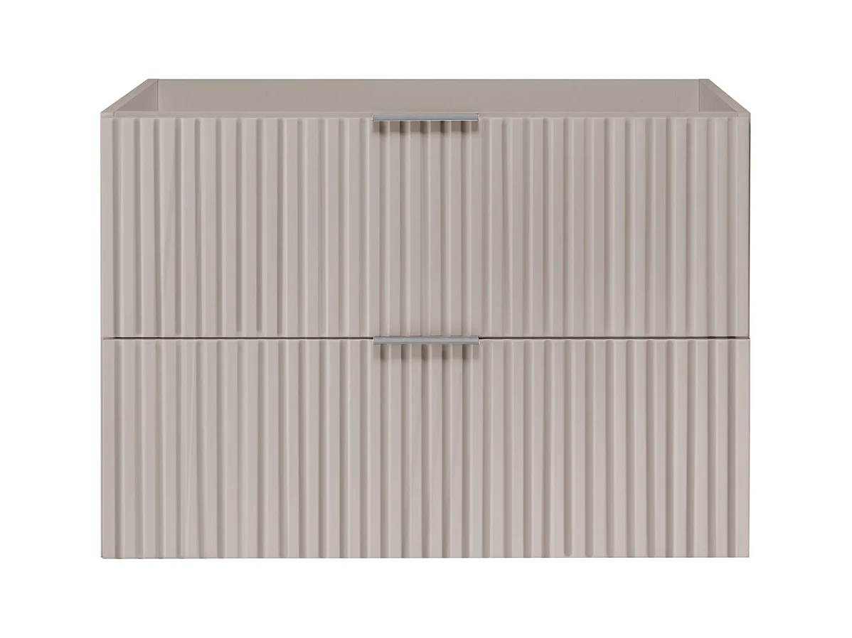 Wastafelmeubel, Kasjmier, 80 x 57 x 46 cm, zilveren greep, zonder deksel