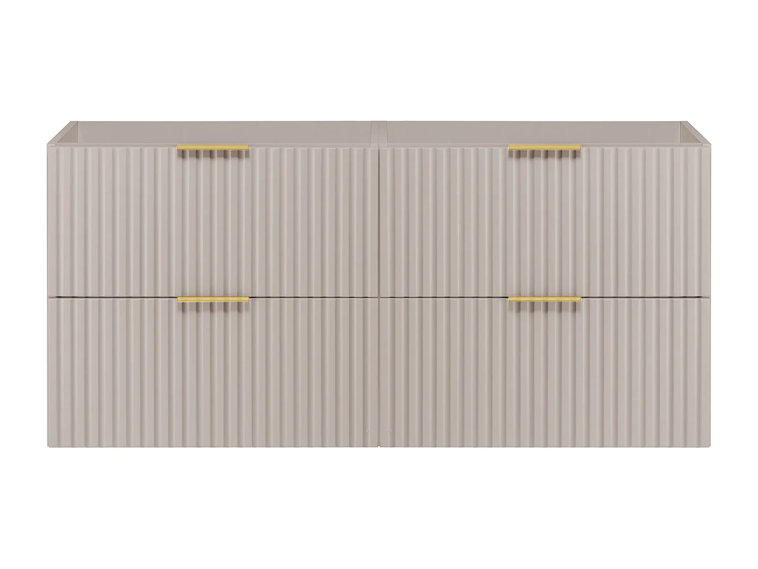 Meuble vasque, Cachemire, 120 (2 x 60) x 57 x 46 cm, poignée dorée, sans plateau