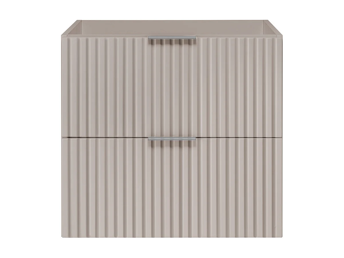 Meuble vasque, Cachemire, 60 x 57 x 46 cm, poignée argentée, sans plateau