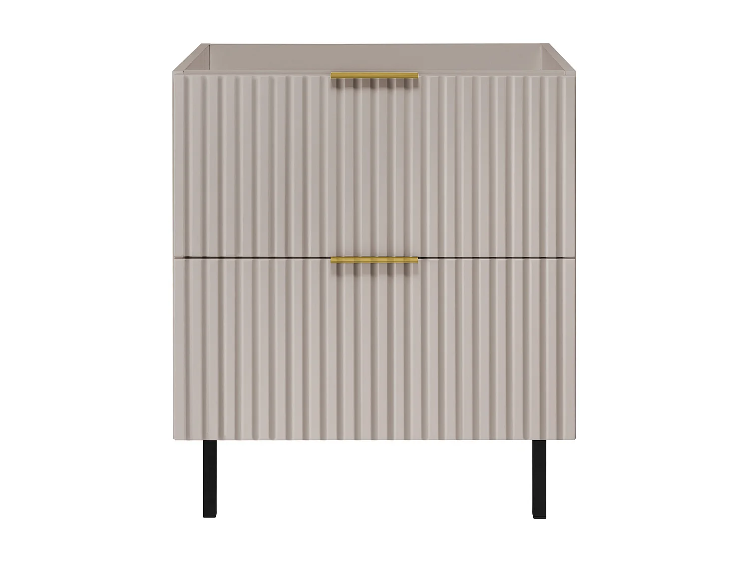 Meuble vasque, Cachemire, 60 x 77 x 46 cm, poignée dorée, pieds noirs, sans plateau