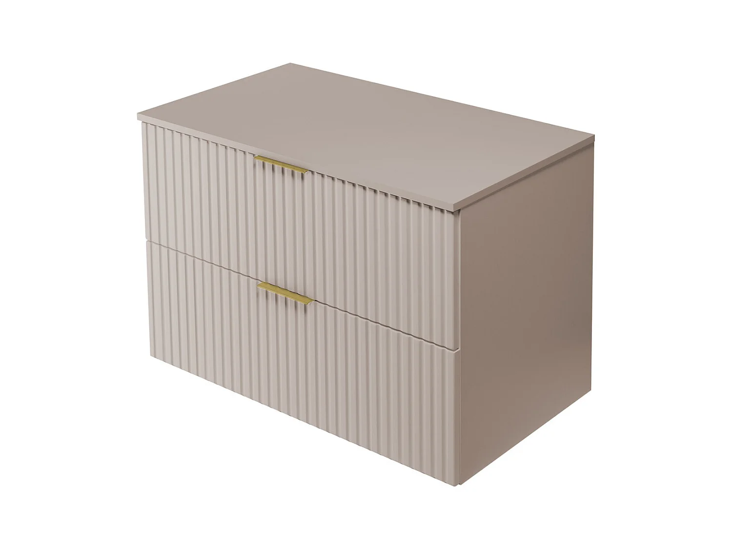 Wastafelmeubel, Kasjmier, 80 x 57 x 46 cm, gouden greep + Blad