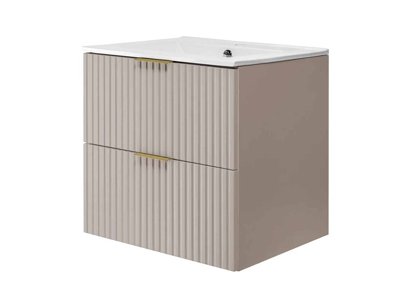 Móvel de lavatório, Caxemira, 60 x 57 x 46 cm, puxador dourado, sem bancada