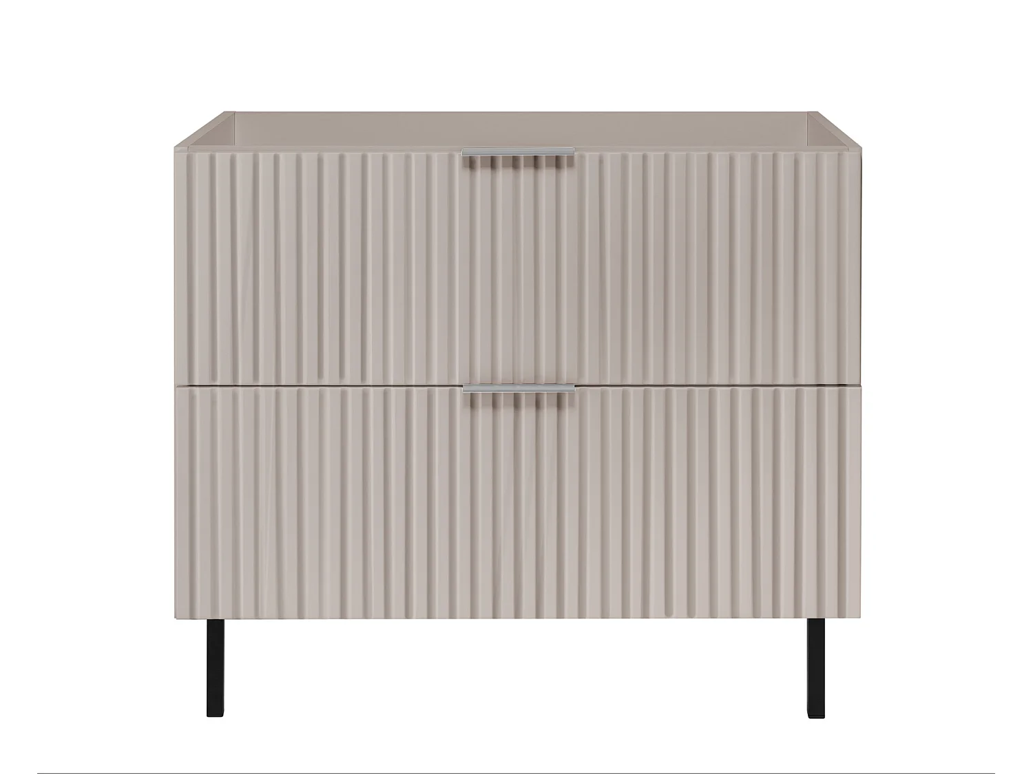 Móvel de lavatório, Caxemira, 80 x 77 x 46 cm, puxador prateado, pés pretos, sem bancada