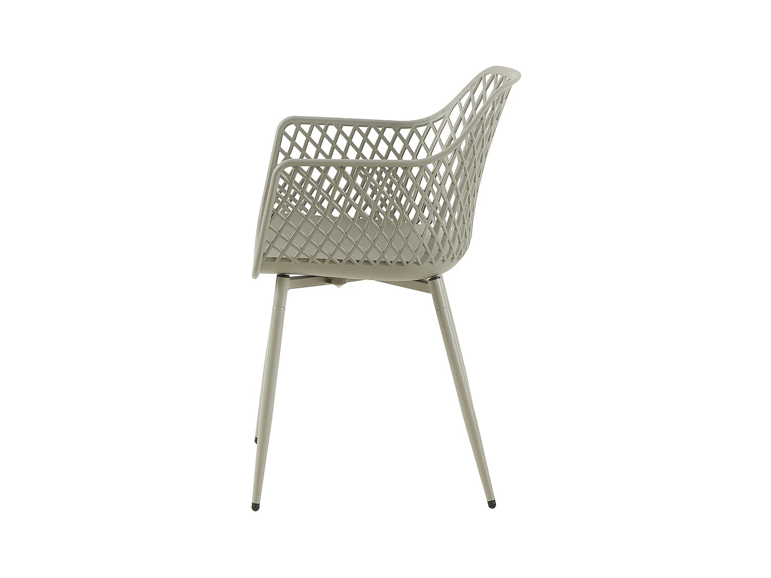 Lot de 6 chaises de jardin avec accoudoirs, fauteuil lounge - Chaises de jardin - Charge maximale : 120 kg - Gris