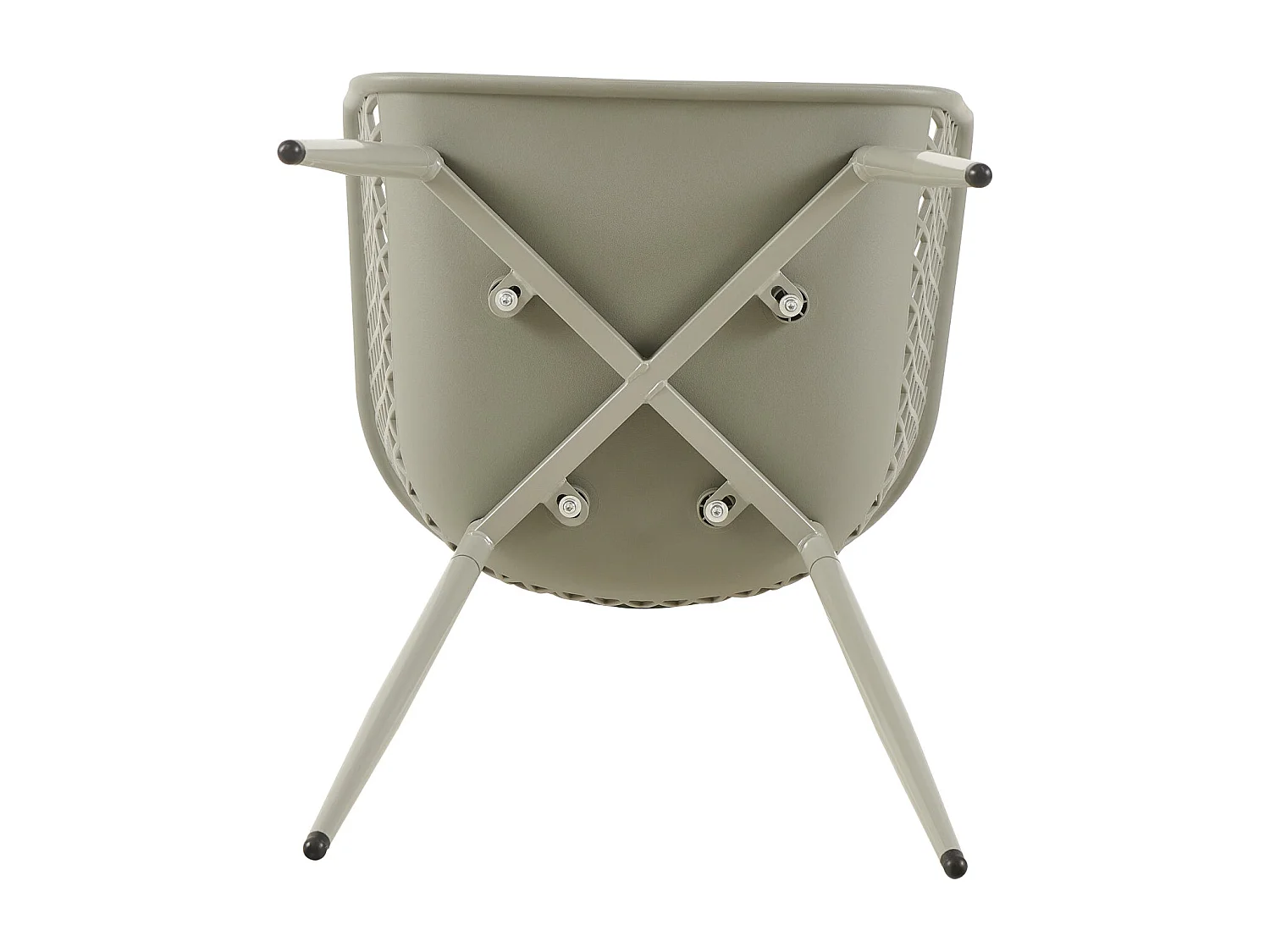 Lot de 6 chaises de jardin avec accoudoirs, fauteuil lounge - Chaises de jardin - Charge maximale : 120 kg - Gris