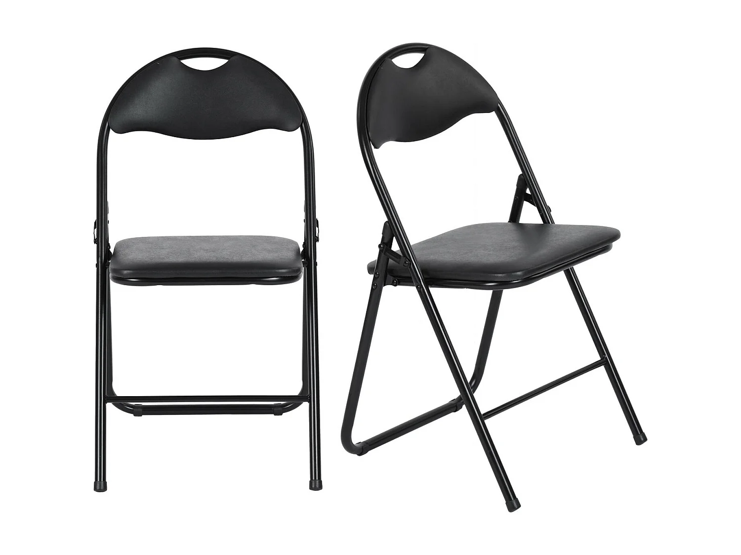 Lot de 2 Chaises pliantes empilables rembourrées