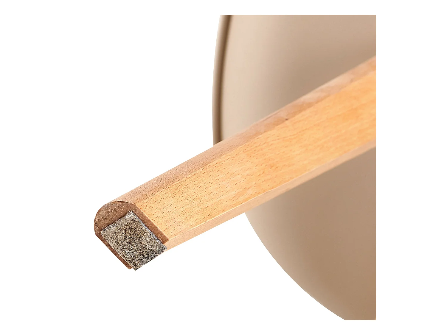 Lot de 4 Chaises de Cuisine Rétro Rembourrée Chaise de Salle de Bureau, Pieds en Bois de Hêtre Massif--Kaki clair