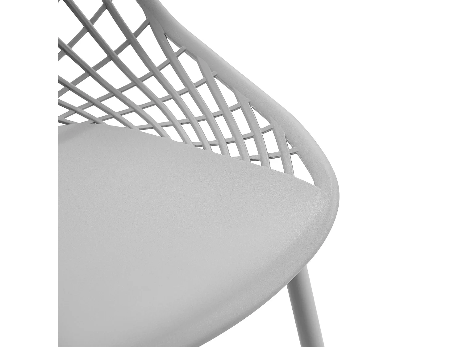 Lot de 6 chaises de salle à manger, en plastique, avec pieds en métal, pour cuisine, salon, jusqu'à 120 kg, gris