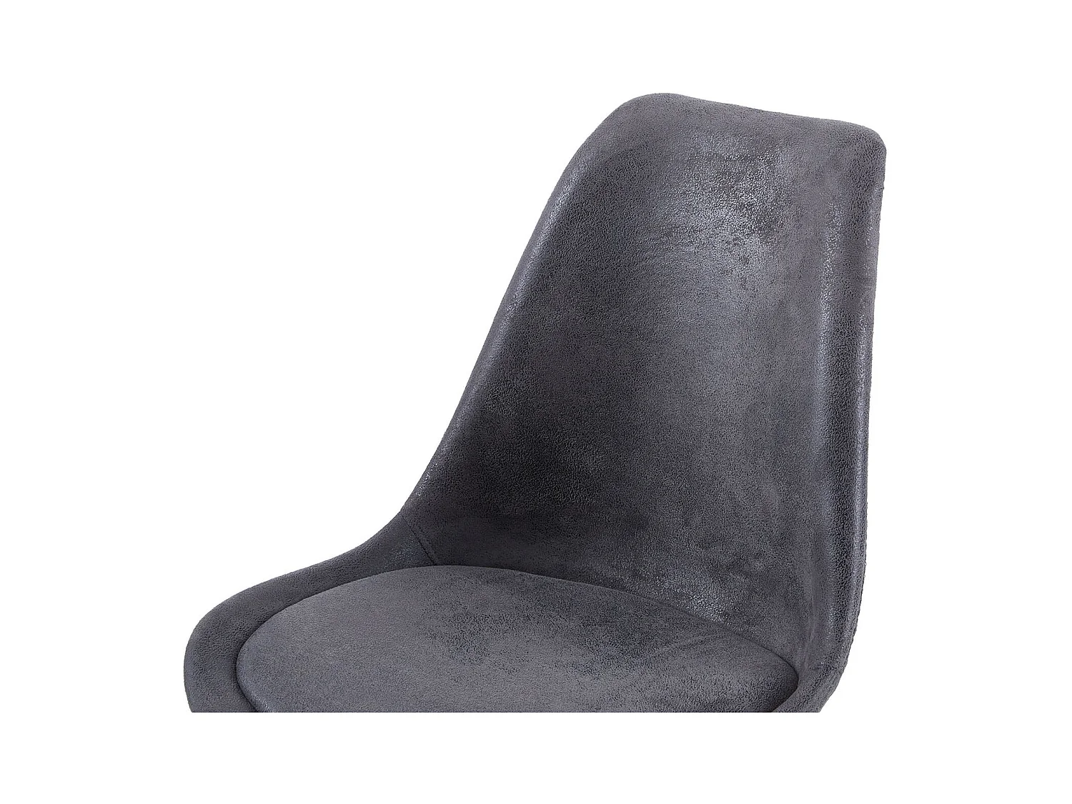 Set van 4 Scandinavische stoelen voor Eetkamer - Grijs met Suède Kussens