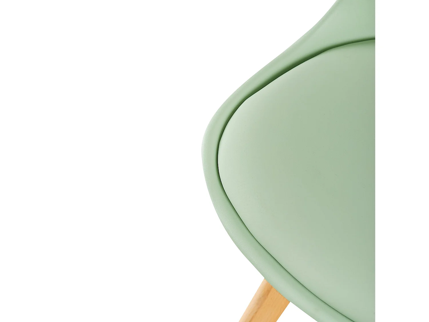 Lot de 4 Chaises Design Plastique Scandinave Chaise de Salle à manger - Vert Clair