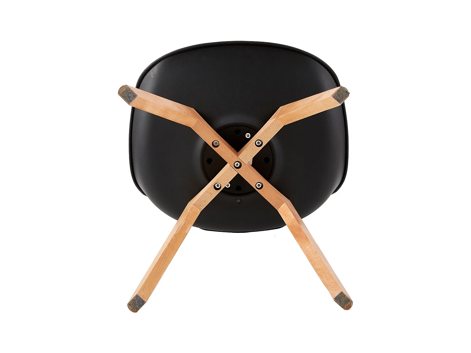 Lot de 4 chaises Scandinaves pour Salle à Manger avec Coussin Brun