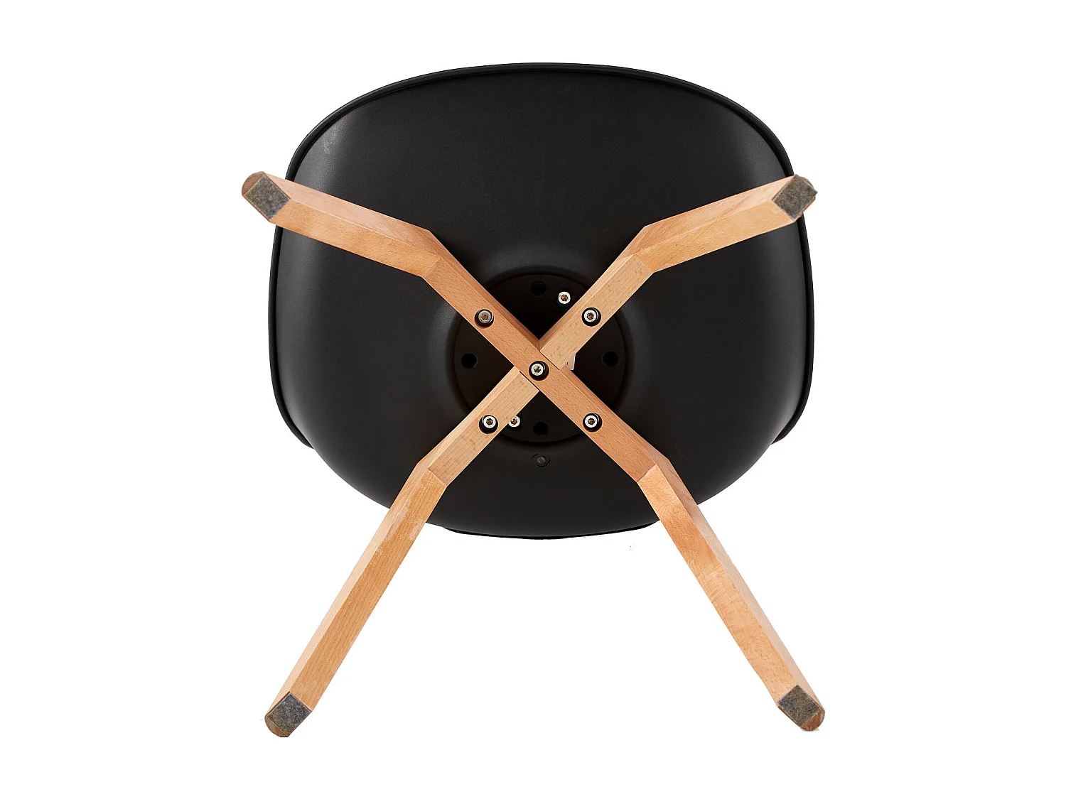 Lot de 4 chaises Scandinaves pour Salle à Manger avec Coussin Brun