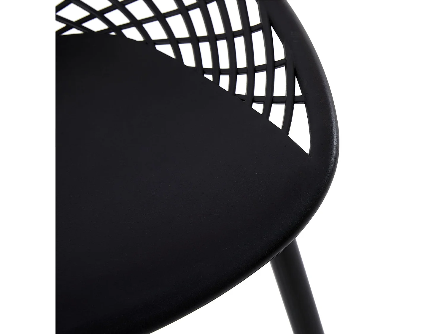 Lot de 6 Chaises de Salle à Manger de Style Scandinave-Noir