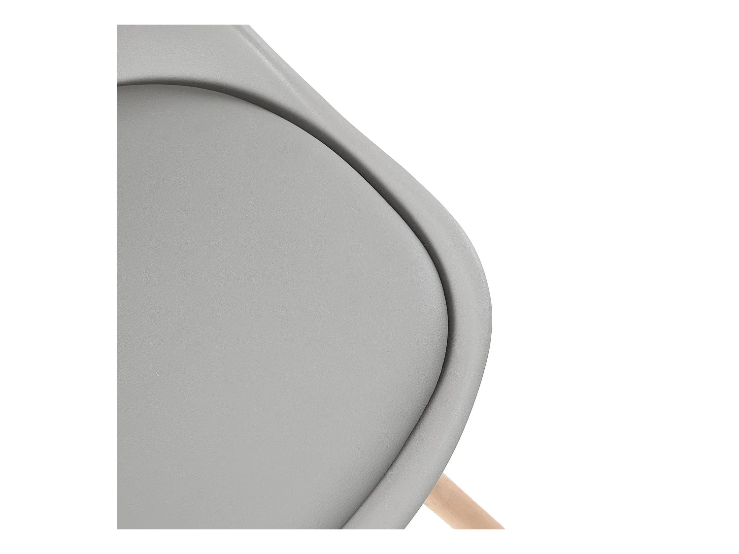 4 Chaise de salle à manger design contemporain scandinave-Gris