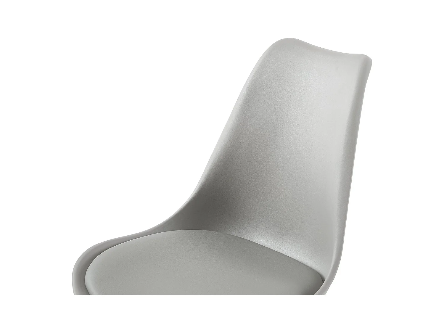 4 Chaise de salle à manger design contemporain scandinave-Gris