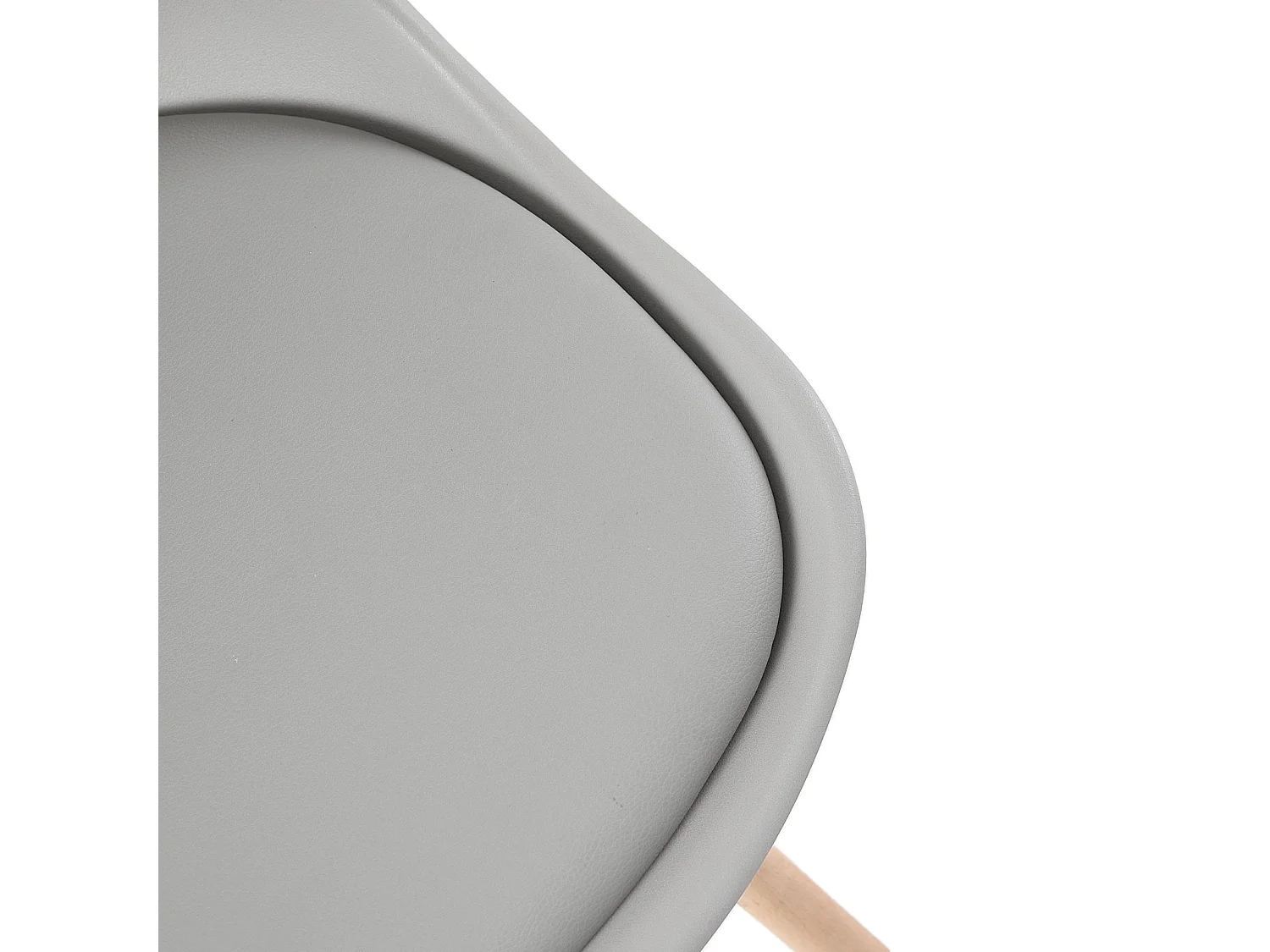4 Chaise de salle à manger design contemporain scandinave-Gris