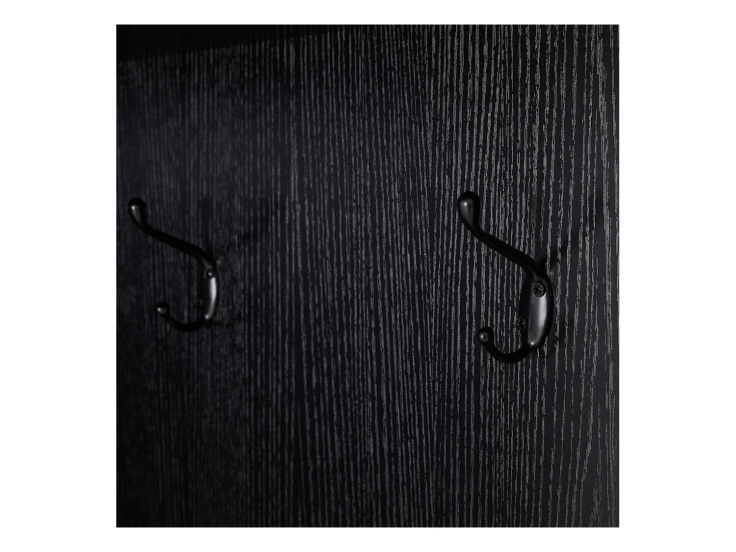 Garderobenset: Moderne Garderobe, Flurschrank, 4 Haken, schwarz