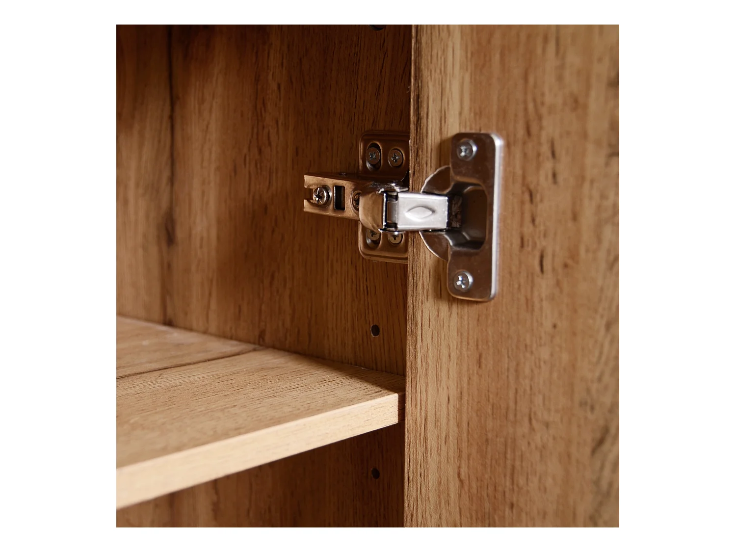 Garderobenset mit 4 Haken, Spiegel, Schuhregal, Wandgarderobe