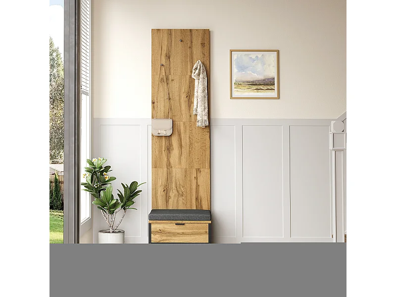 Conjunto de bengaleiro com sapateira e almofada, acessórios para pendurar