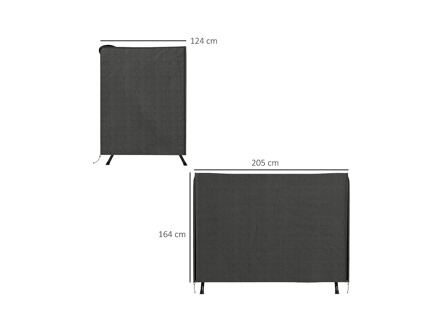 3-Sitzer-Schaukelabdeckung, wasserdicht, UV-beständig, 205 x 124 x 164 cm