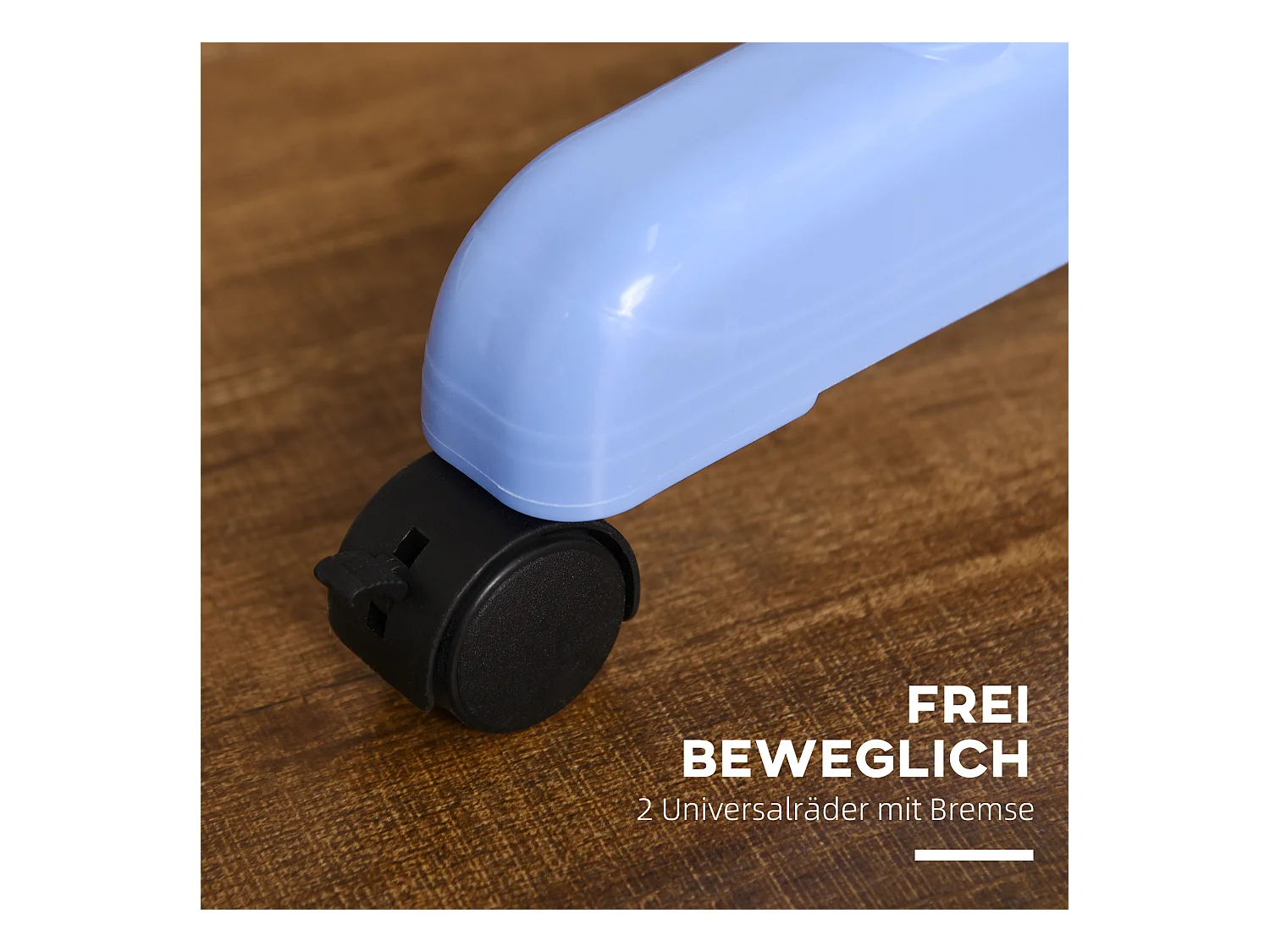 Séchoir à linge en colonne bleu acier, 4 niveaux, extensible avec roulettes