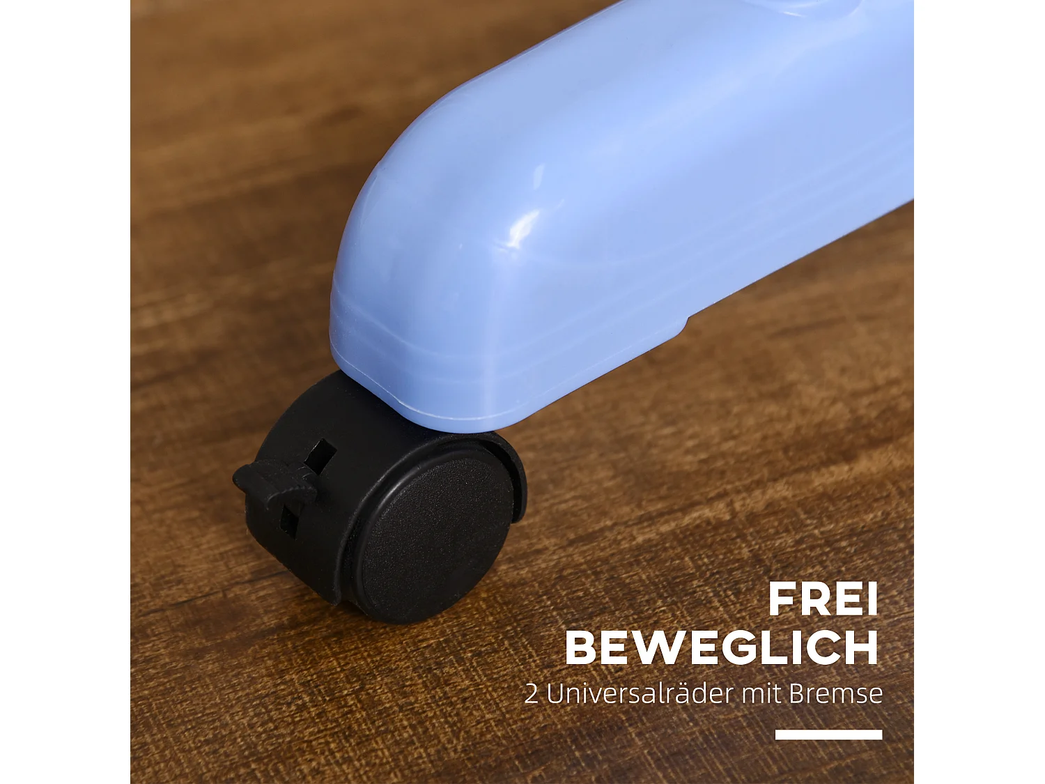 Séchoir à linge en colonne bleu acier, 4 niveaux, extensible avec roulettes