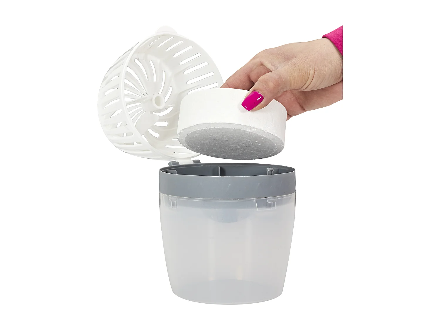 Absorbeur d'Humidité en Céramique avec Recharge Incluse M6 - Protège vos Murs et Armoires - Gris