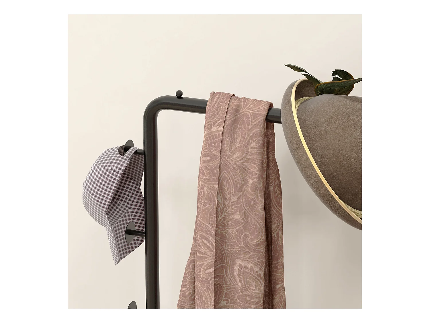 Portemanteau avec crochets et plateau pour vêtements et chapeaux,couloir et entrée