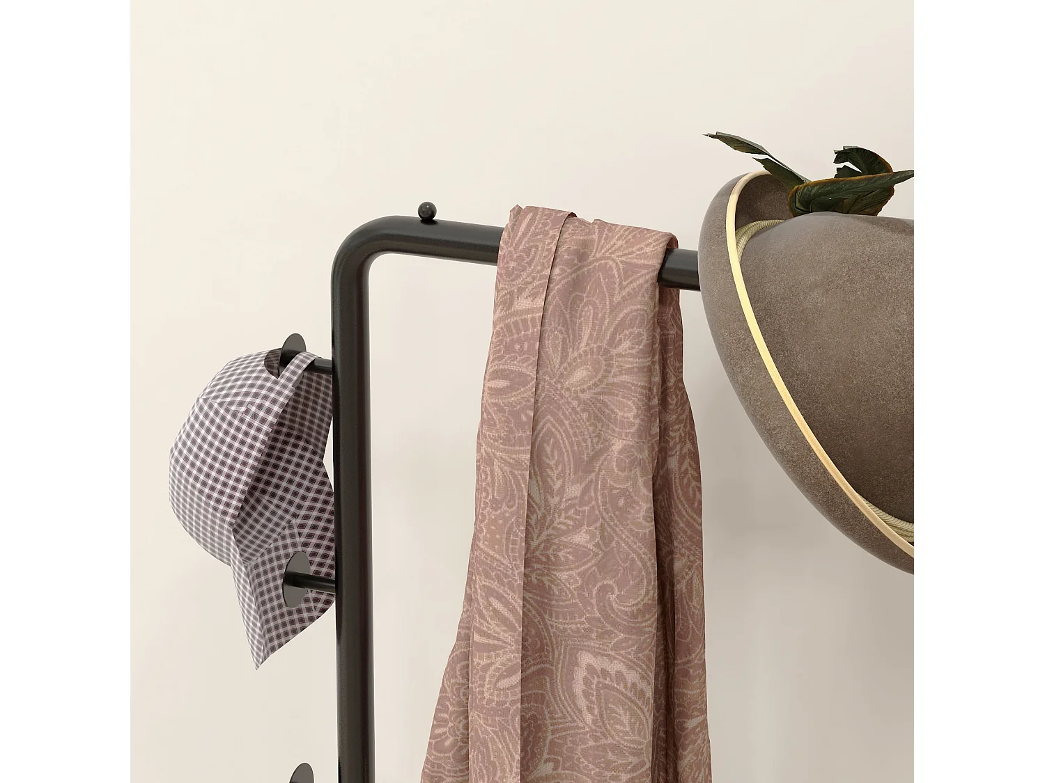 Perchero con ganchos y estante para ropa y sombreros, para pasillo y entrada